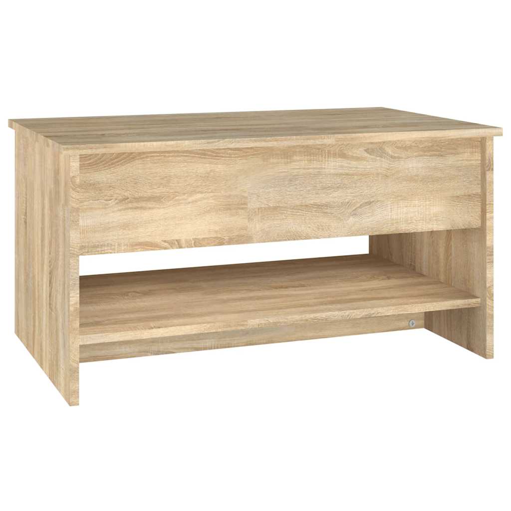 Coffee Table Sonoma Oak 80 X 50 X 40 Cm Wood Based Material