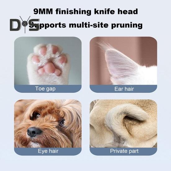 Pet Paw Trimmer with LED Light Pet Precision Trimmer Low Noise Cordless Grooming Clippers USB Rechargeable Pet Hair Trimmer