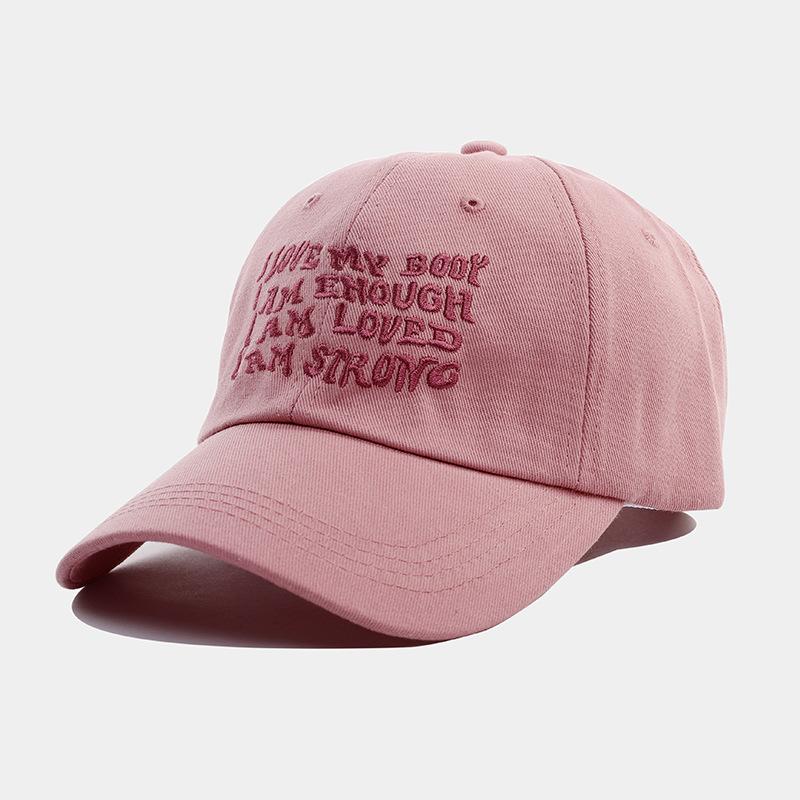 New Spring and Summer Letter Embroidered Baseball Cap Women's Versatile Face Peaked Cap Outdoor Travel Sun Protection Visor Tide