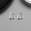 Korean Style Geometric Mobius Earrings: Trendy Retro Square Ear Cuff for Women