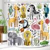 Cute Safari Animals Shower Curtain - Anti-Mold, Waterproof Bathroom Decor, Unique Gift, Stylish Design, Adorable
