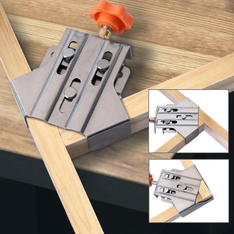 Heavy Duty 90° Angle Clamp Stainless Steel Corner Clamp 2 Type for Accurate Woodworking Strong Grip Effortless Operation