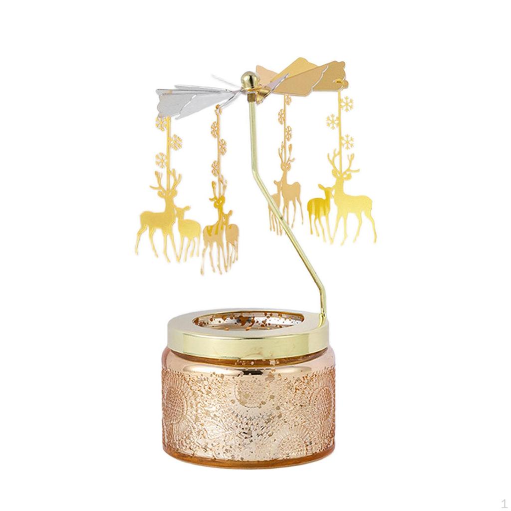 Elegant Rotating Candle Holder for The Christmas Decoration On Home Table