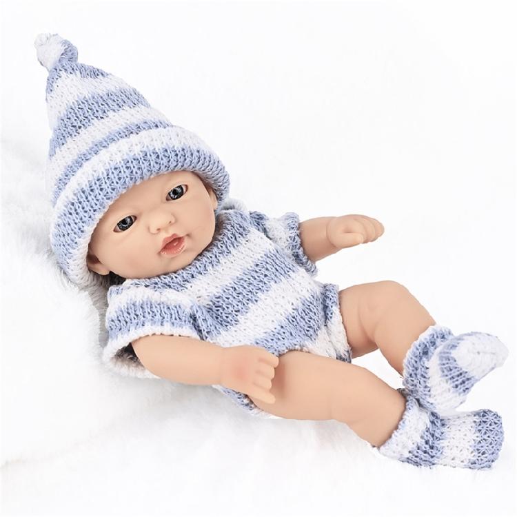 7in Life Like Reborns Toy Dolls Figure Interactive Soft Baby Dolls that Looks Real with Changeable Clothes