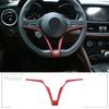 ABS Red Steering Wheel Cover Trim For Alfa Romeo Giulia Stelvio 2017-19