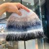 Neue Dopamin-Farbige Plüschmütze für Damen im Herbst und Winter Verdickte Warme Fischerhut Ohrenschutz Gestrickte Wollmütze