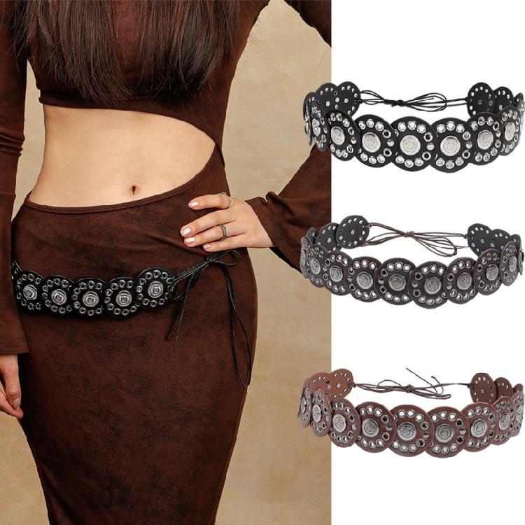 Retro Wide Disc Belt for Women Western Styles Waist Belt Cincher Belt for Various Waist Styling Party Waist Accessories