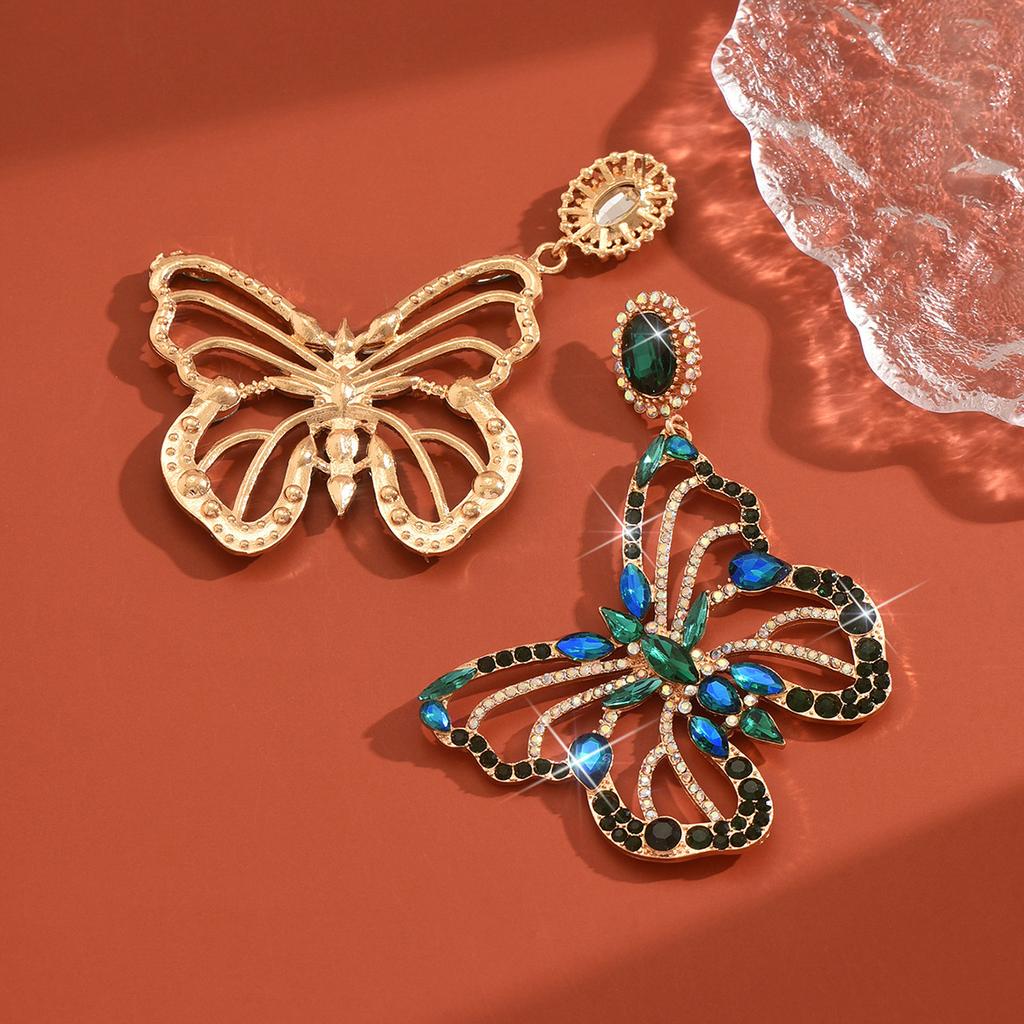 Women Rhinestone Butterfly Earrings Jewelry for Dates Parties Festivals