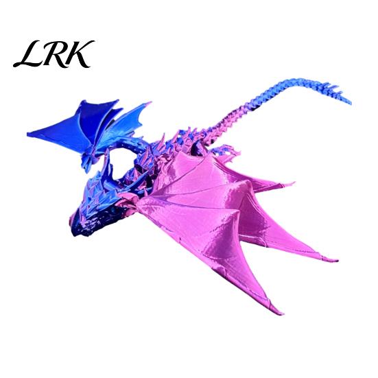 Living Room Decor Animal 3D Printed Dragon Toy, Articulated Bird Fidget, Figurine with Detailed Carving Movable Joints, Action Figure for Kids Adults D