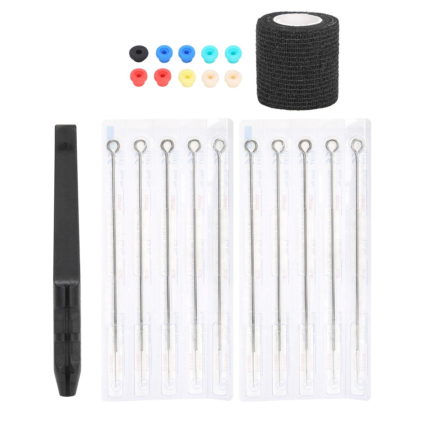 Hand Tattoo Pen Stainless Steel Tattoo Needle Bandage Grommet Tattoo Tool Kit Accessory 1RL
