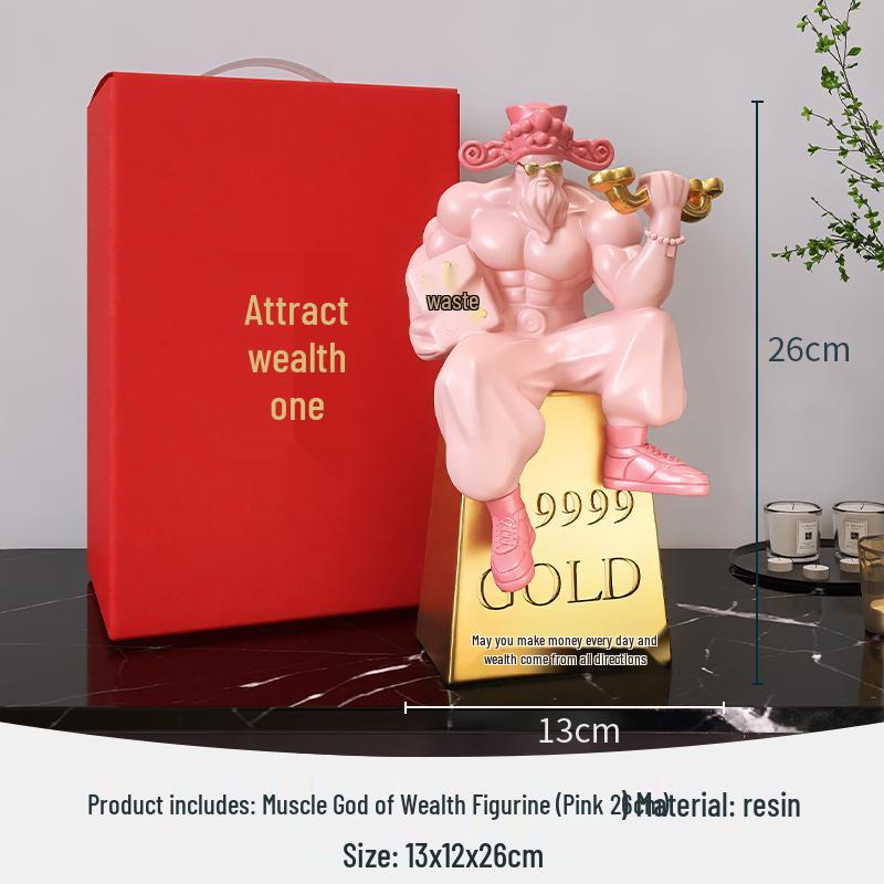 Muscle Grandpa Figurine: Gym-Themed Birthday Gift & Office Decor