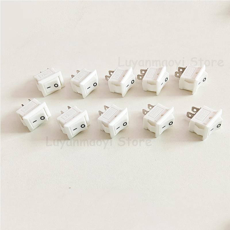 Push Button Switch 10x15mm SPST 2Pin 3A 250V KCD11 Snap-in on/Off Rocker Switch 10MM*15MM Black Red and White
