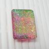 Lab-Created Emerald Cut 132.65 ct Multi-Color Ammolite Loose Gemstone for Jewelry Making and Crafts