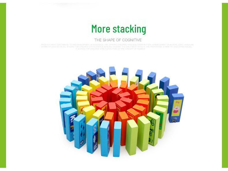 Children's Color Recognition Wooden Marble Stacking Jenga Game