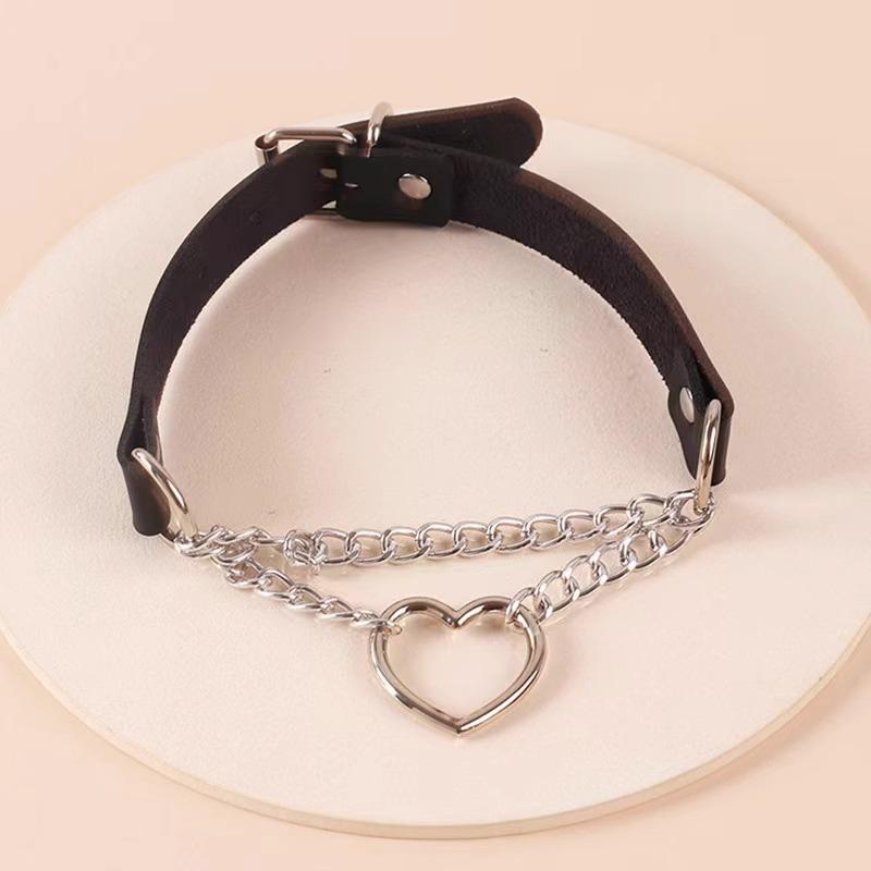 Y2K Black & White Dog Bone Choker Necklace - Cute, Cool, Sweet Girl Style Accessory