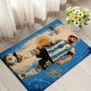 Argentina Football Legend Style Crystal Velvet Rug, Soft Anti‑Slip Crystal Velvet Carpet for Living Room Bedroom Home Decor