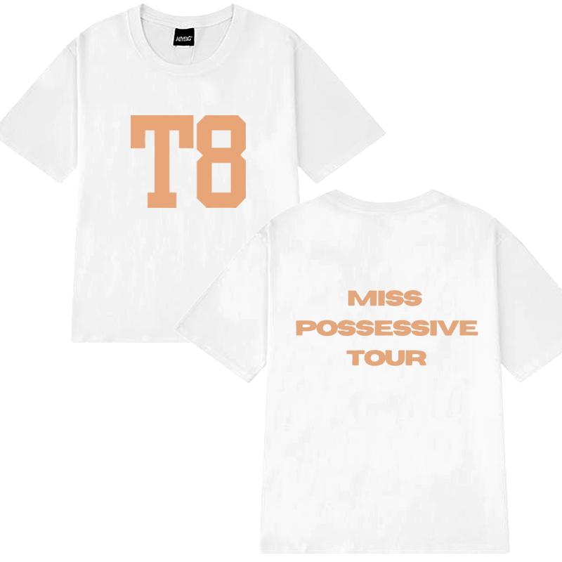 Hot Sale Tate Mcrae T8 Miss Possessive Tour 2025 T Shirts Unisex Women Fashion Y2k short sleeve Tshirt Unisex 100 Cotton clothing