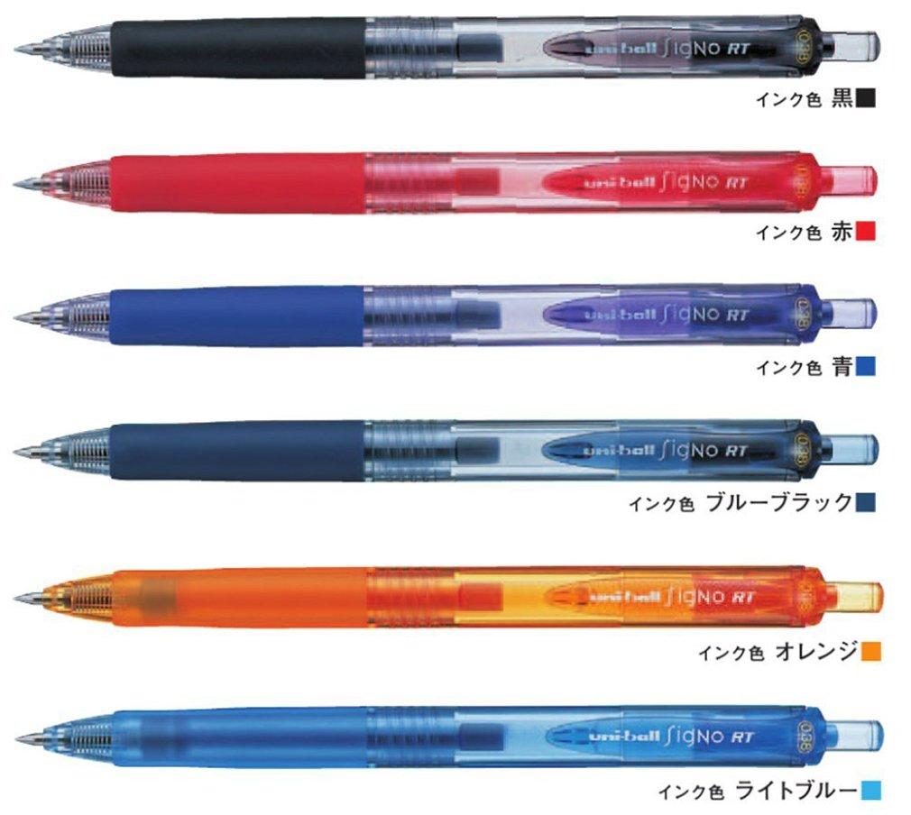 Mitsubishi Pencil Signo RT Ballpoint Pack of 10 Pen, 0.38mm, Black, UMN103.24,