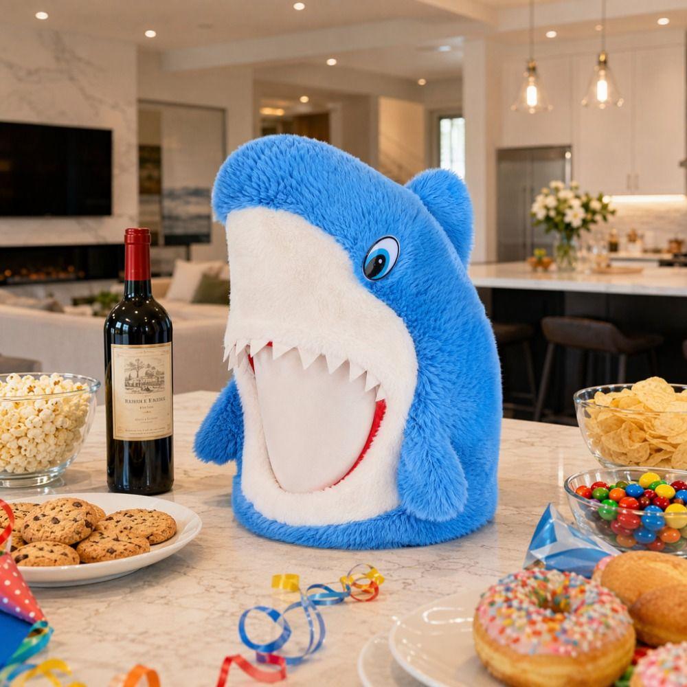 Creative Shark Head Cover Cartoon Plush Animal Cap Costume Accessories Shark Party Hat Photo Props
