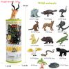 Oenux Zoo Animals Model Lion Shark Bee T-REX Penguin Cow Horse Hen Action Figures Cute Education Miniature Playset Kid Toy Gift