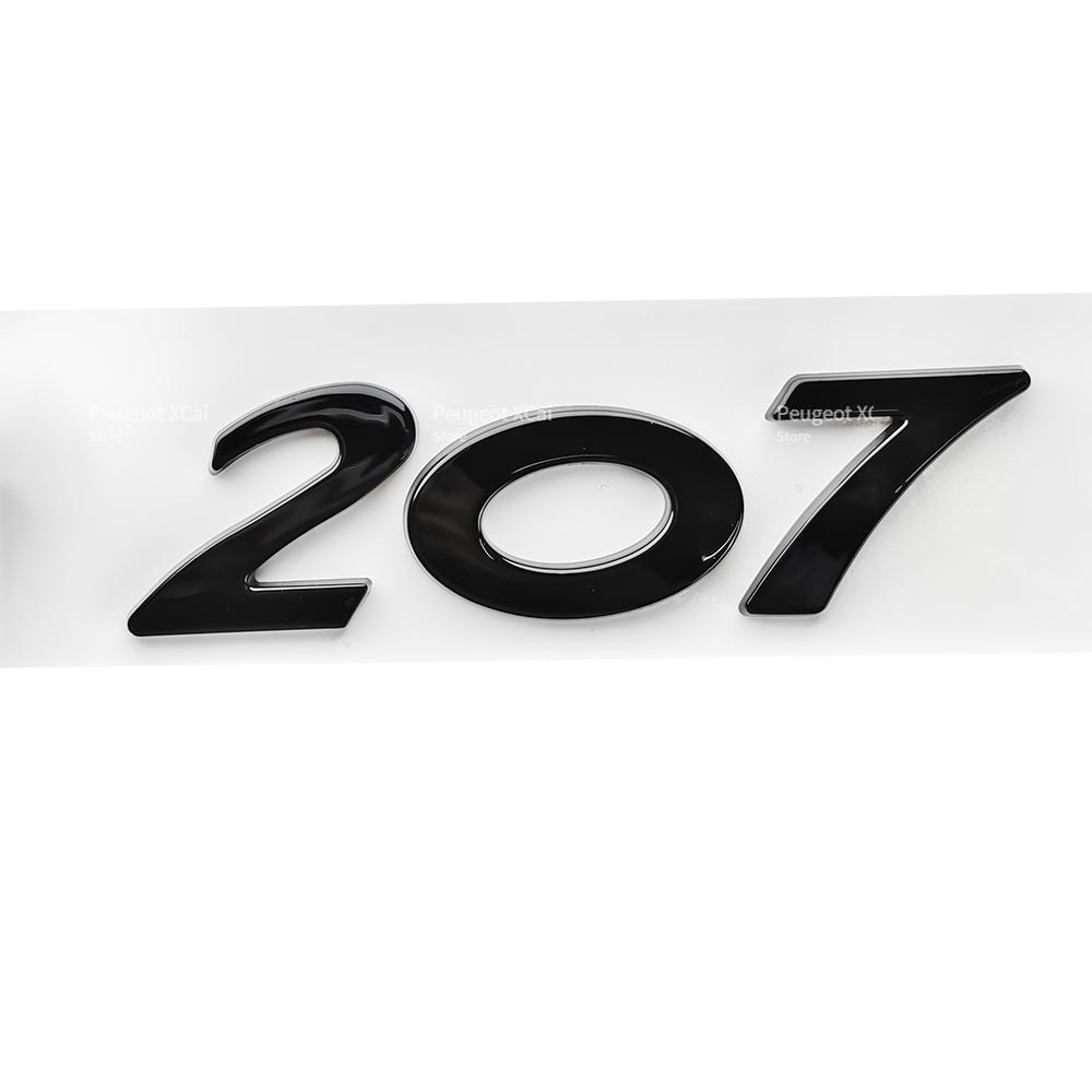 akpsw6 3D ABS Rear Trunk Emblem Badge Number Sticker for Peugeot 206 207 301 307 308 408 508 Car Accessories Comes with Back Glue