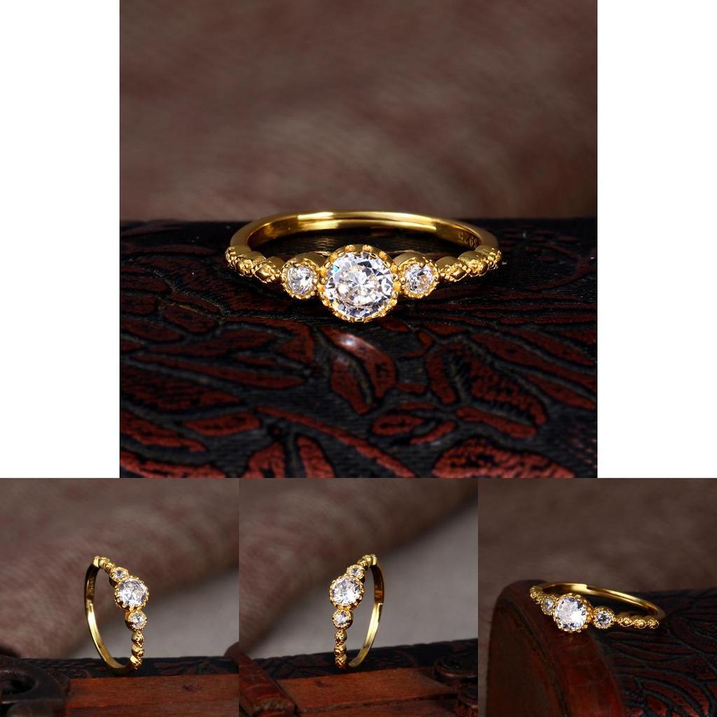 Chic Geometric Design Copper Ring With Sparkling Zircon For Stylish Women