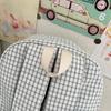 Student Schoolbag Women's Lightweight Water-repellent Plaid Backpack Travel Backpack