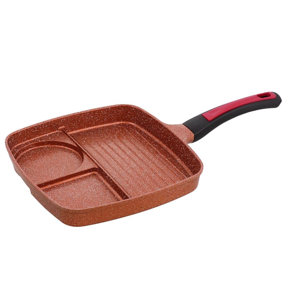 

Сковорода Bestco с 3 разделителями Variaspan, бортами, для индукционных, газовых плит, красная, ND-5130,