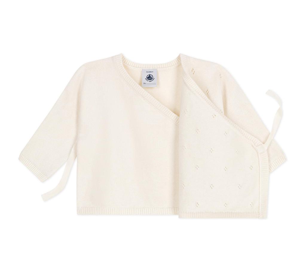 Petit Bateau Cardigan 18 81cm A0EC2, Off-White, Months,