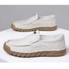 Modische Frühling-Herbst Britische Leder-Slipper für Herren Designer Weichsohlige Lässige Herren-Board-Schuhe Outdoor Leder Fahrschuhe Männlich