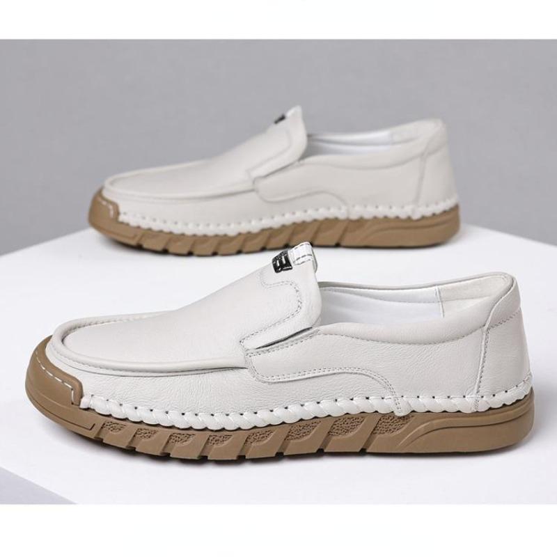 Fashionspring Autumn British Leather Loafers for Men Designer Soft-soled Casual Men's Board Shoes Outdoor Leather Driviing Shoe Male