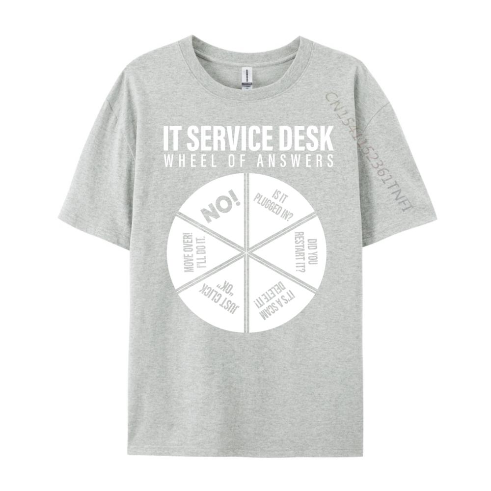 It Servicedesk Wheel Of Answers Computer Repair For It Freaks 3XL Men Clothing Graphic Tee Shirt New Year