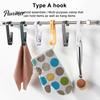 Home Organization Accessories Laundry Hook with Clip, Non-Drilling ABS Closet Organizer, Multi Purpose Plastic Clamps Durable Anti-slip Clothes