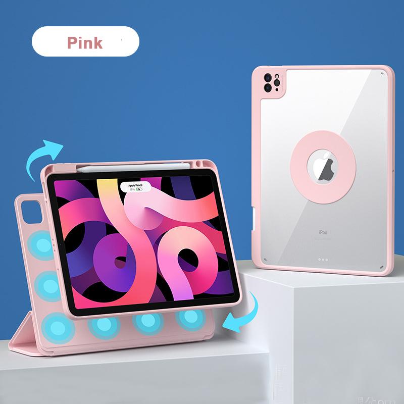 For iPad A16 11th 10th Generation Air 4/5 10.9 Magnetic Case, For iPad Pro Air 11 13 12.9 inch 360° Detachable Back Cover Case