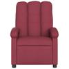 Vidaxl Reclining Massage Chair, Wine Red, Fabric Upholstered