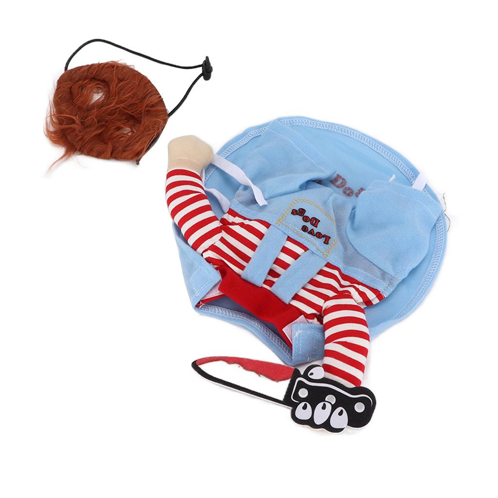 Dog Cosplay Costume Breathable Adjustable Novelty Dog Clothes for Halloween Christmas Cosplay