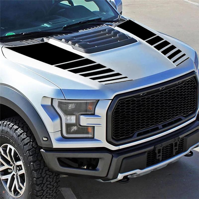 2pcs Car Hood Stripe Stickers For Car Hood Bumper Vinyl Decals For Racing Stripes Bumper Decals For Car And Truck Hood Decals