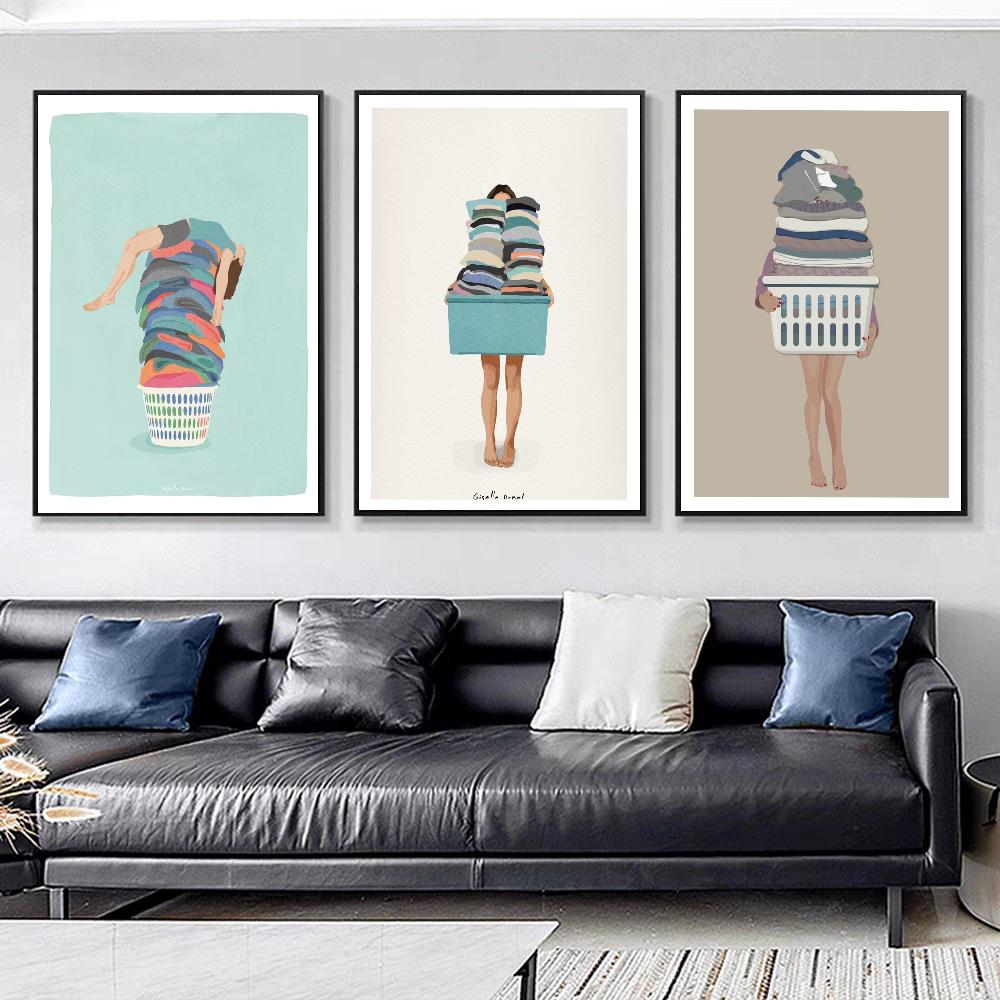 Laundry Day Art Poster Good Quality Prints and Posters Vintage Room Home Bar Cafe Decor Aesthetic Posters Waterproof Paper