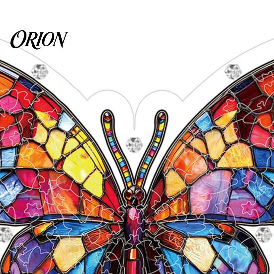 Butterfly Jigsaw Puzzle Ornament Acrylic Suncatcher for Window, Stained Glass Colorful Effect Ornament, Window Hanging Decoration Indoor Outdoor