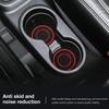 2pcs Non-slip Car Water Cup Pad For Tesla And SUV Sedan Rubber Mat For Bottle Holder Coaster Auto Interior Anti-skid Cup Holders