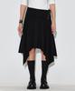 HELENE PARIS Ribbed Slit Jersey Skirt [Black]