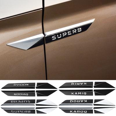 2Pcs 3D ABS Car Fender Side Wing Emblem Badge Stickers Decoration Auto Modification Accessories