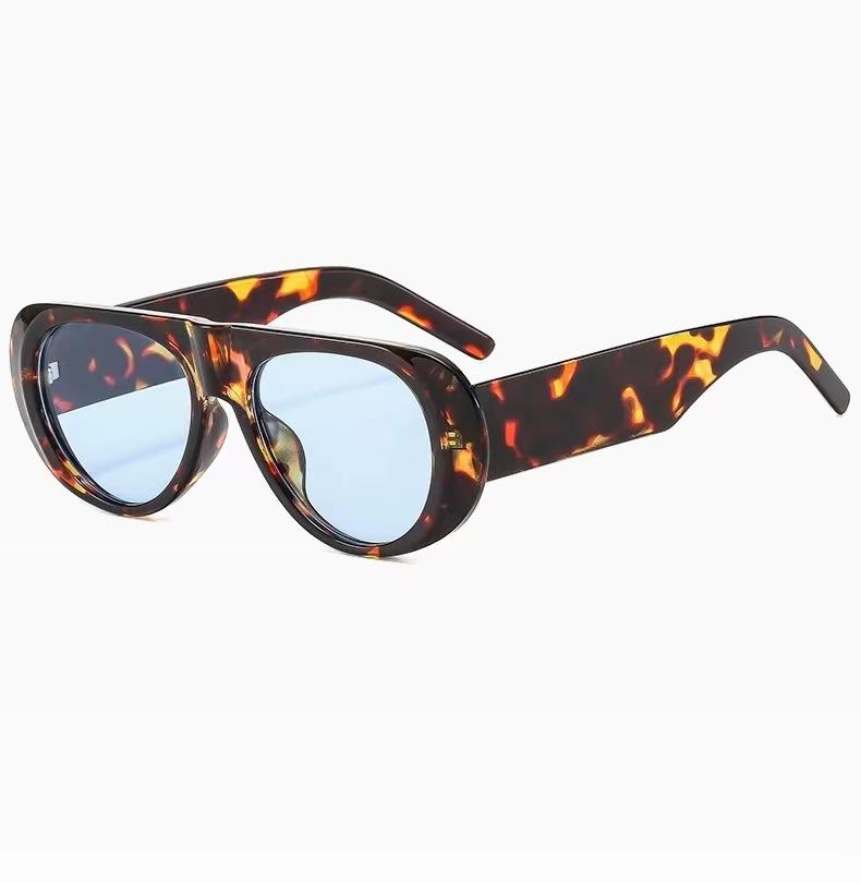 Trendy Women Oval Cat Eye Sunglasses Retro Pilot UV400 Protection Summer Fashion Eyewear Gafas De Sol