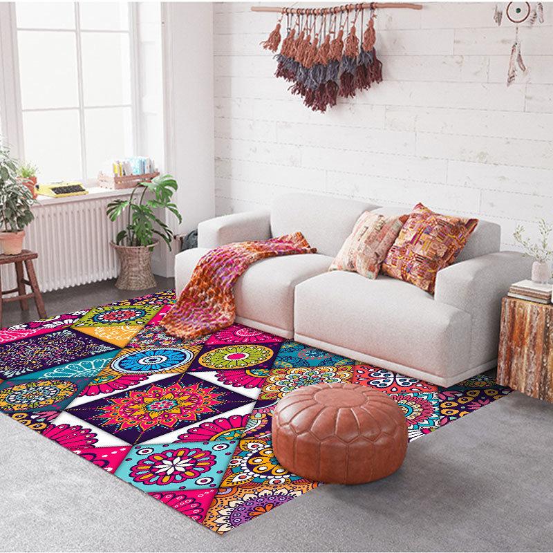 Vintage Ethnic Style Carpet Living Room Coffee Table Carpet Home Bedroom Carpet