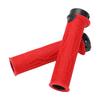 2Pcs Bike Handle Grip Rubber Anti Slip Wear Resistant Ergonomic Hollow Design Bike Handlebar Grips Cover Red