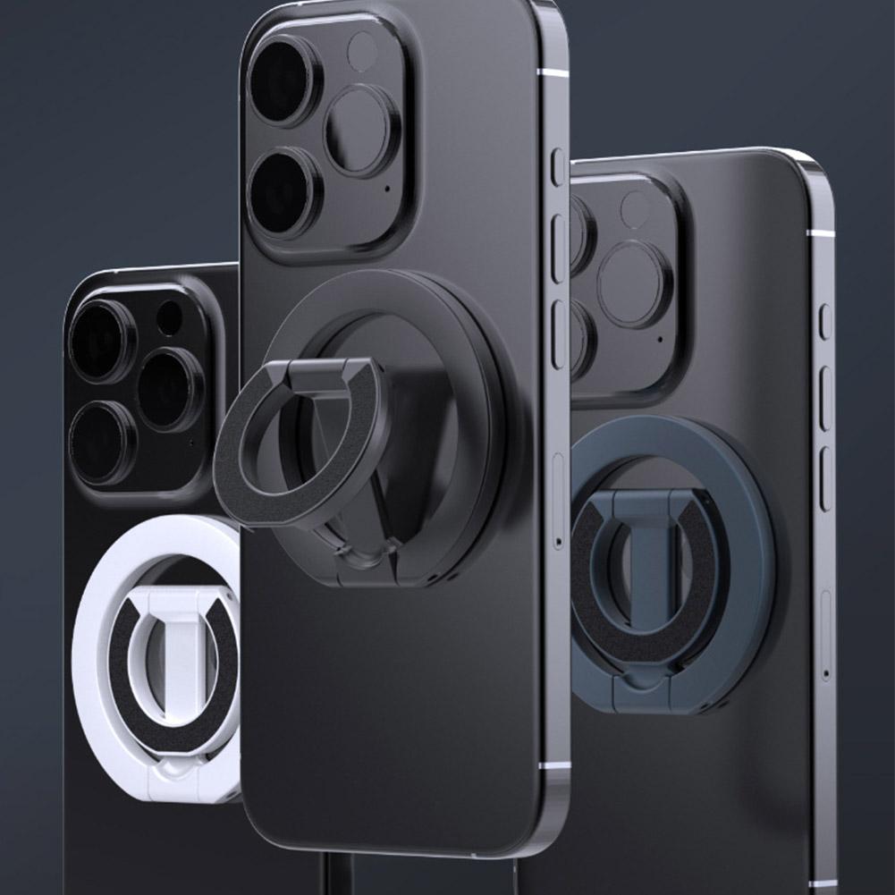 Double-Sided Magnetic Mobile Phone Ring Holder Finger Ring Magnetic Holder Strong Magnet Bracket 360 Degree Rotation Stand