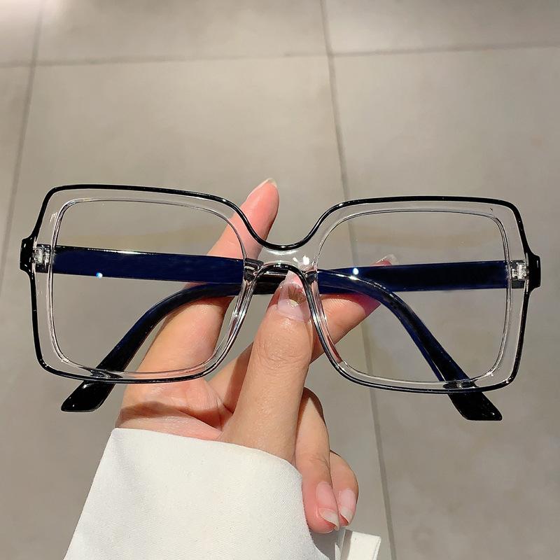New Retro Square Eyeglasses Frame Women Personality Spectacles Frames Anti Blue Light Computer Eyewear Men Fashion Goggles
