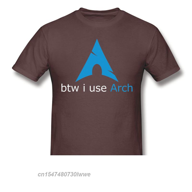 Btw I Use Arch Anime Clothes Design Linux Program Operating System Novelty Design Cotton Unisex Tshirt S