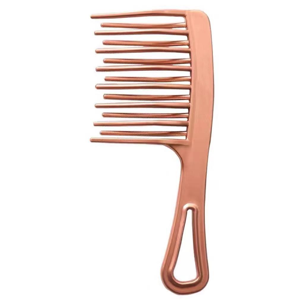 

Double Row Hairbrush Wide Toothed Comb Curved Comb Massage Fluffy Hair Brush Curl Hair Styling Hairdressing Tools золотой