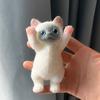 Cute Raise Hand Little Kitten Model Stress Relieving Toys Slow Rebound Toy Children Decompression Toys Animal Ornaments